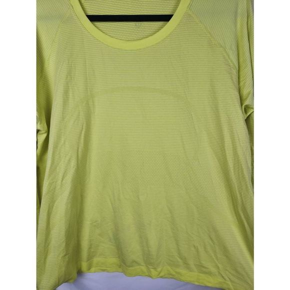 Lululemon Swiftly Tech Long Sleeve Shirt Yellow Size 14 or 16 - Picture 3 of 7